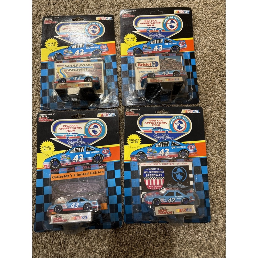 Racing Champions #43 Richard Petty 1991 NASCAR STP 1/64 - Lot of 4 Cars‎